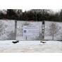 Баннер для ограждений перфорированный строительный для стройплощадки сигнальный купить по недорогой цене от производителя в Москве