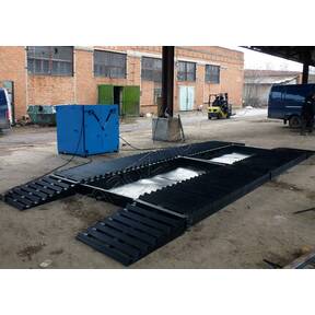 Пункт мойки колес с эстакадой немобильный стройплощадки купить по недорогой цене от производителя в Москве